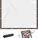 Clear Waterproof Tarps, Poly Tarpaulin with Grommets Clear Tarps Heavy Duty Waterproof Cover Outdoor Garden Rainproof Covering Outdoor Transparent Cover for Plants Gardens and Patios (10x8.2ft)