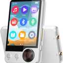 128GB MP3 Player with Boosted Bluetooth 5.3, Music Player Features HD Speaker, 2.4" Touchscreen, Expandable SD Card Slot, Dual Headphone Ports, Supports FM Radio, Voice Recorder, E-Book, and More