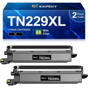 TN229XL TN229 Black High Yield Toner Cartridges Compatible Replacement for Brother TN229XL TN229 TN229XLBK Toner for HL-L3280CDW MFC-L3780CDW MFC-L3720DW HL-L3300CDW HL-L3220CDW Printer, 2 Pack