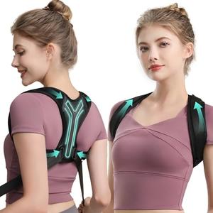 Playire Upper Back Brace Posture Corrector For Women,Lightweight Back Straightener Posture Corrector,Adjustable Upper Back Support,Clavicle Brace For Round Shoulder & Hunchback (Medium)