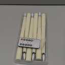 Flameless LED Ivory Remote 0.78" x9.6" Taper Candles with Timer and Dripping Wax, Plastic Set of 6 Battery Operated Flickering Fake Tall Window 3D Wick Candlesticks for Wedding and Home Decor