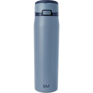 Simple Modern Mesa Loop Water Bottle with Covered Straw and Handle | 30oz Cup Holder Friendly Insulated Stainless Steel Bottles for Travel, Sports and School | Deep Dune