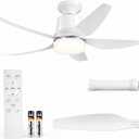 Socket Fan Light with Remote, 28.35 Ceiling Fan Lights with E26 Base, 4 Speeds, 3000K-6500K Dimmable LED, 2-In-1 Socket Light for Patios, Garage, Bedroom, Living Room, Closet, and Small Rooms (White)