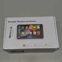 Portable Wireless with Apple CarPlay and Android Auto Screen for Car, 7" HD Touch Screen Car Stereo with Mirror Link, Bluetooth 5.2, Backup Camera, AUX,FM Transmitter for All Vehicle