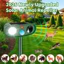 2026 Sonic Fortress Pro Deer Repellent Devices, Racoon Repellent Outdoor Squirrel Fortress Pro Animal Repeller Cat Deterrent with Motion Sensor& Light to Scare Bear Rabbit Skunk for Garden Yard(4)