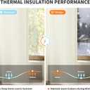 MIULEE Ivory Thermal Insulated Curtains 63 Inch Long 2 Panels Set for Summer Heat Blocking Non See Through Privacy Thick Semi Sheer Light Filtering Back Tab Window Drapes for Bedroom Living Room