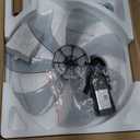 ZMISHIBO 19.7" Ceiling Fans with Lights, Low Profile Ceiling Fan and Remote, Flush Mount Ceiling Fans, Stepless Dimmable LED Light, Black Fixtures for Bedroom, Living Room