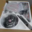 46 Inch Ceiling Fans with Lights and Remote, Black Low Profile Ceiling Fan, Flush Mount Style with 5 Blades, For Indoor Bedroom Living Room/Outdoor, 6 Speed Reversible DC Motor, 3CCT Dimmable LED