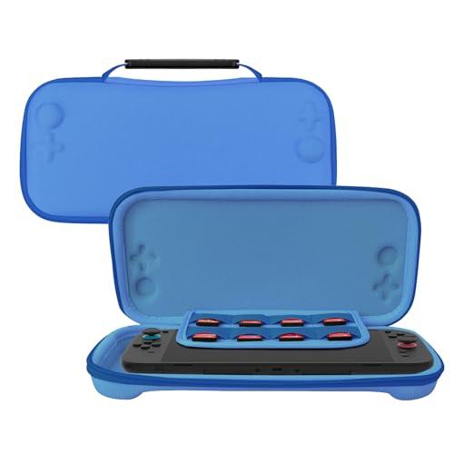 Anleo Carrying Case for Nintendo Switch 2 (2025), Switch 2 Large Capacity Protective Hard Case Portable Travel Bag with 8 Game Card Slots (Blue)