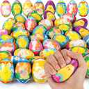 Sotiff 48 Pcs Easter Eggs Stress Balls Squeeze Easter Eggs Toy Bulk Slow Rising Stress Relief Fidget Toy for Easters Egg Hunt Basket Stuffers Fillers Party Favor Gifts(Lovely)