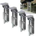 4 PCS 8" Boat Trailer Bunk Brackets Heavy Duty Galvanized Swivel Brackets Kit Fits 1.5"x3", 2"x3", 3"x3" Crossmembers - Marine Trailer Bunk Supports with Square U-Bolts