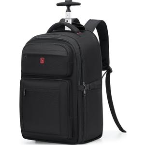 OIWAS Rolling Backpack, Travel Backpack with Wheels, 17 Inch Laptop Roller Backpacks, Business Wheeled Backpacks for Women Men