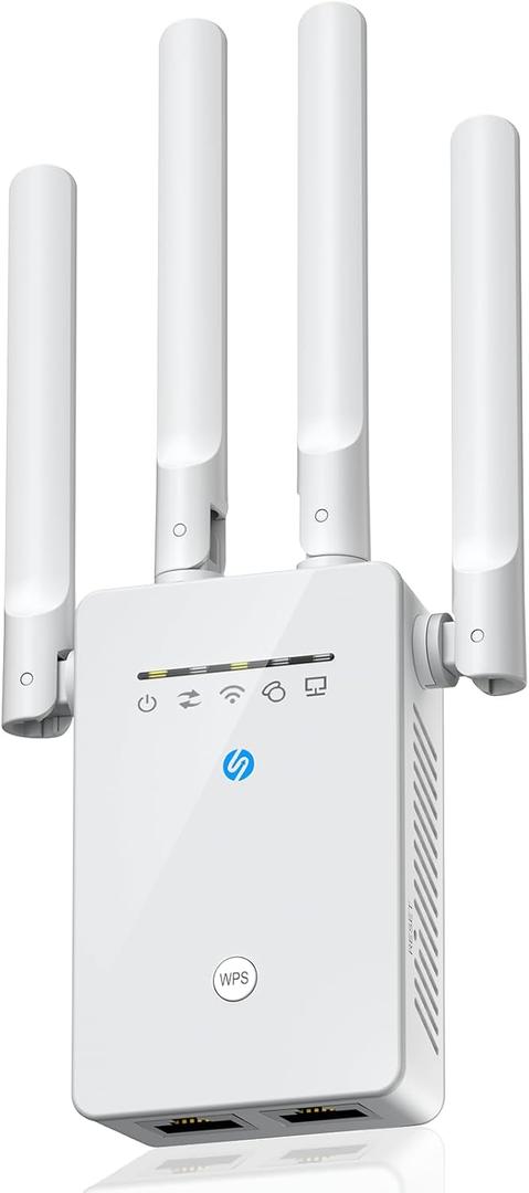 WiFi Extender Signal Booster, Long Range Internet Booster Extender for Home, Mesh Wi-Fi 6X Faster Wireless WiFi Repeater with Ethernet Port, Broader Coverage Than Ever, 1-Tap Setup