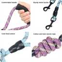 Dual Dog Leash 360° Tangle-Free - Reflective Heavy Duty, Comfortable Handle for Small/Medium/Large Dogs, Support Multiple Rope Addition (Black 1, Four Leashes)