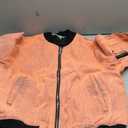 mnml Men's Denim Bomber Jacket (Medium, Orange)