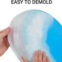 Gartful Rolling Tray Mold for Resin, Large Round Serving Tray Mold with Edges, Plate Silicone Epoxy Casting Mold for Agate Tray, Serving Board, DIY Jewelry Holder, Fruit Snack Tray, Home Decoration