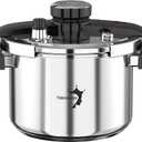 TIBORANG 6.3 QT Stainless Steel Pressure Cooker, [Multi-Cooker for Gas & Induction Stove] [Saves 70% Cooking Time] [One-Hand Operation], Family Size for 2-3 People, Olla de Presion