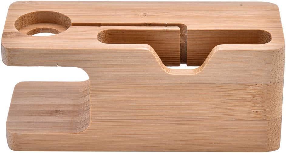 Bamboo Cell phone Charging Station Dock Wood Charging Station Wooden Phone Stand for &