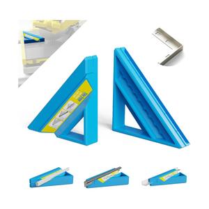 Tile Tool, Tile Edge Trim Cutting Tool for Installation, Precise 45-Degree Miter Cut Tile Trim Square Accessories for Pro and Beginner (1 Piece, Blue)