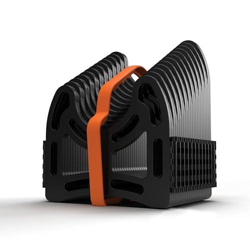 Camco Sidewinder RV Sewer Support Made from Sturdy Lightweight Plastic Curve Around Obstacles and Won't Creep Closed 15 Feet Black (43041)
