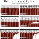 StangH Theater Velvet Curtains, Rust Red Home Decor Blackout Privacy Drapes 96 inches for Christmas Backdrops/Living Room/Bedroom, W52 x L96, 2 Panels