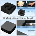 Couch Cup Holder Pillow, Couch Caddy for Drink, Snack, Phone, Remote, Game Controller, Removable and Washable Cup Cozy Pillow, Small Sofa Cup Holder Tray for Bed, Car, Desk, Sofa, Black