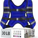 Zeerun Weighted Vest for Women & Men with Reflective Stripe and Adjustable Buckle, Comfortable & Durable Rucking Vest for Walking, Running & Strength Training, 30 Lb