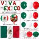Mexican Independence Day Party Decorations,108PCS Mexican Theme Party Decor With Mexican Flag,VIVA MEXICO Balloons,16 De Septiembre Mexico Decorations