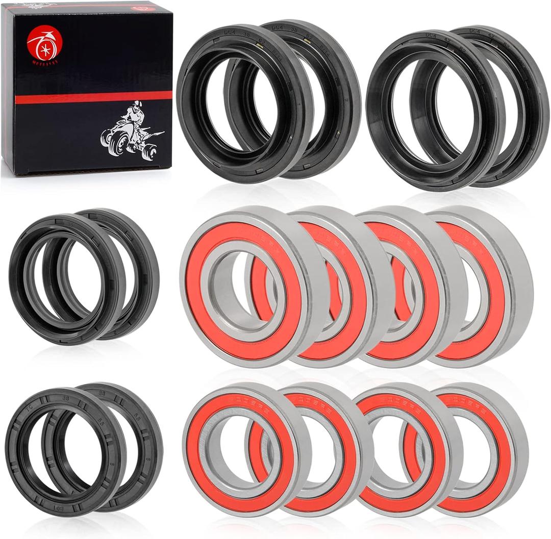 Front Rear Wheel Bearing Seals Kits 2005-2013 For Yamaha Rhino 450 660 700 YXR450 YXR660 YXR700