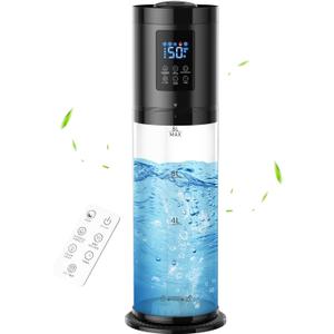 Humidifiers for Bedroom, 30db Quiet, 8L Large Capacity Cool Mist Humidifier, Top Fill, 60H Runtime, 3IN1 Air Humidifier & Aroma Diffuser & Ambient Light, 16H Timer, Auto Shutoff Protection (Black)
