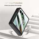 for Motorola Razr Ultra 2025 Case with MagSafe, Built-in 360 Magnetic Rotatable Ring Stand, Screen Protector & Hinge Protection, Thin & Slim Magnetic Stand Phone Case 5G, Black