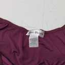 Star Vixen Women's 3/4 Sleeve Peasant Elastic-Hem Keyhole-tie Top (1X, Plum)