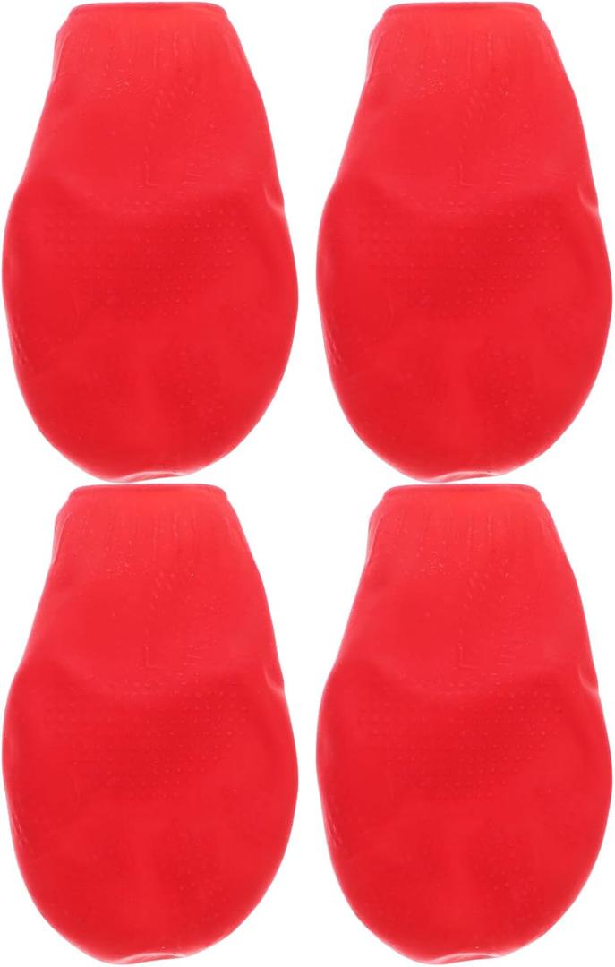 Dog Toe Grips - 4pcs Paw Protectors, Rubber Rain Shoes & Hiking Boots for Dogs & Cats (Orange, Size L) - Booties
