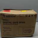 Bonsaii Safe Box with Electronic Keypad, Steel Security Lock Box with Key, 0.23 Cubic Feet, 9.06" W x 6.69" D x 6.69" H, Small Hidden Safe for Cash Jewelry