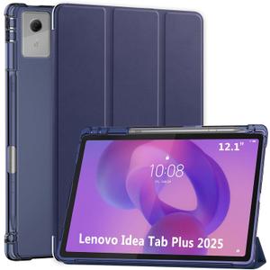 ProCase Smart Case for 2025 Lenovo Idea Tab Plus 12.1 Inch/Tab K12, Slim Light Cover Trifold Stand Hard Shell Folio Smart Protective Case for Idea Tab Plus/Tab K12 (TB361FU/TB361ZU) -Navy