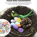 Abaodam 100pcs Artificial Bird Eggs, Speckled Mini Fake Foam Eggs for DIY Crafts Easter Party Decorations Wedding Decorative Photography Prop
