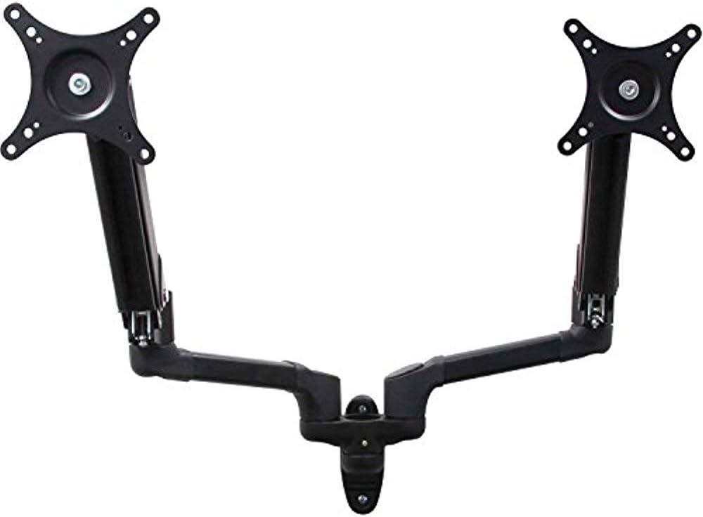 Pegasus Dual LCD/LED Monitor Full Aluminum Gas Spring Arms Height Adjustable Universal 2 Screen Wall Mount