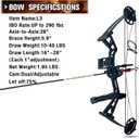 Compound Bow Set 10-40lbs for Pull Child Right Hand Lightweight Design Bow Adjustable 16"~28" Draw Length IBO 290fps New 2024 Professional Set for Youth&Kids
