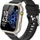 Phyulls Smart Watch for Kids with 39 Puzzle Games Camera Video Recorder Music Alarm Calculator Calendar Flashlight Pedometer Birthday Gift for 3-12 Year Old Boys and Girls (silver black)