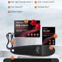 Red Light Therapy for Hands Wrist with Heat & Massage, FSA/HSA Eligible, 3000mAh Wireless Controller, Wearable Near Infrared & Red Light Wrist Wrap with 36 Beads for Faster Recovery & Hand Pain Relief