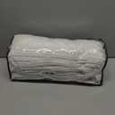 Beige White 100 Inch Wide Curtains 96 Inches Long for Living Room Light Filtering Semi Sheer Farmhouse Pleated Curtain with Hooks Rings for Patio Sliding Door Dining Room Large Window 1 Panel 100x96