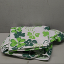 Elastic Edged Waterproof Table Cover Tablecloths Kitchen Decor, Fits for Round Tables - Clover, St Patricks Day Pattern Fit for Diameter 58.2"-62.1" Table