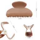 2 x Medium Hair Claw Clips for Women Girls - Strong Hold Non-Slip Jaw Hair Clips for Thin & Thick Hair - French Banana Barrettes Stylish Hair Accessories (Black, Blue)