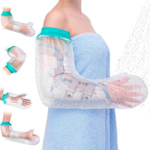 Waterproof Cast Covers for Shower Arm, Reusable Soft Adult Long Arms Protector Bag after Surgery, Comfortable Durable Showering Sleeve for Wound Hands/Wrist/Elbow/Finger, Recovery Supplies Gifts (1PK)