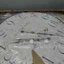 30 Inch Wall Clock for Living Room, Extra Large Farmhouse Wall Clock, Wrought Iron Frame with Warm Gray Finish, Silent Battery Operated Clocks for Living Room, Kitchen, Home Decor