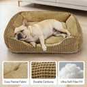 MIXJOY X-Large Dog Bed for Large Dogs - Rectangle, Washable, Orthopedic, Soft Calming Sleeping Puppy Bed - Durable Pet Cuddler with Anti-Slip Bottom - XL (35"x25"x9")