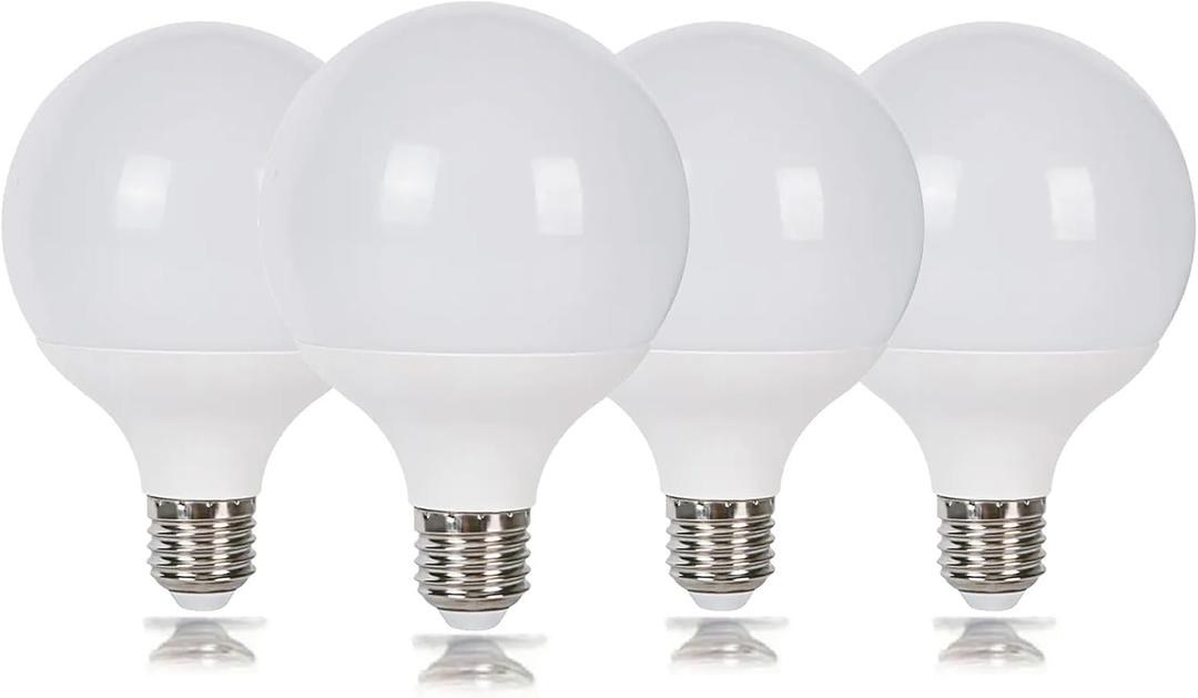 LED Globe Bulb, 100W Equivalent Light Bulbs, 9W 5000K Daylight White Bulb, 900 Lumens Triac Dimmable LED Bulb, E26 Standard Base (9W 5000K 4PACK) (5000K)
