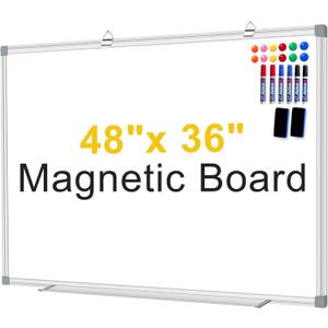 H-Qprobd Magnetic Dry Erase White Board, Dry Erase Board for Wall 48" X 36" Aluminum Frame, Hanging Whiteboard for Home, School, Office, Kitchen H-Qprobd Magnetic Dry Erase White Board, Dry Erase Board for Wall 48" X 36" Aluminum Frame, Hanging Whiteboard for Home, School, Office, Kitchen