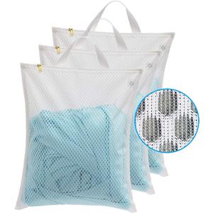 TENRAI Laundry Bag Mesh Wash BagUse YKK ZipperTote Bag Bathroom Hanging, Bra Fine Mesh Wash Bag for Underwear 3 Bags3M Cellular Mesh