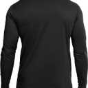 Kinglaman 7 Pack Men Dry Fit Workout Long Sleeve Athletic Gym UPF SPF UV Sun Protection Quick Dry Lightweight Shirts (L)